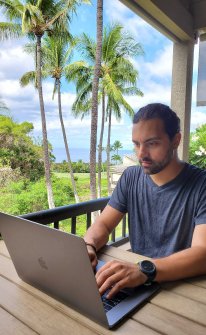 Man Working on Laptop