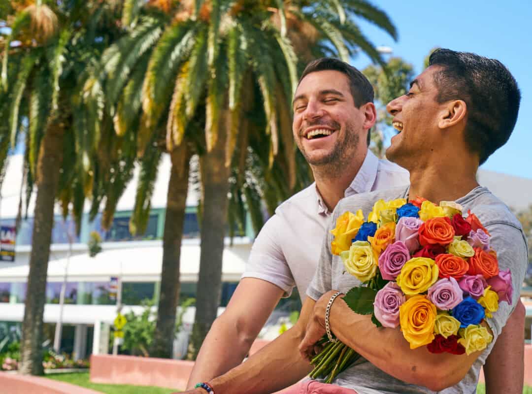 Two Men Laughing Together Image