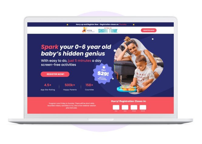 Raising Superstars Landing Page