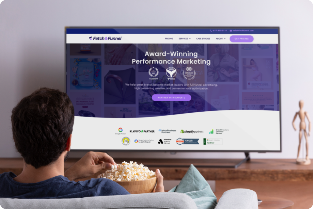 Fetch & Funnel Website on TV
